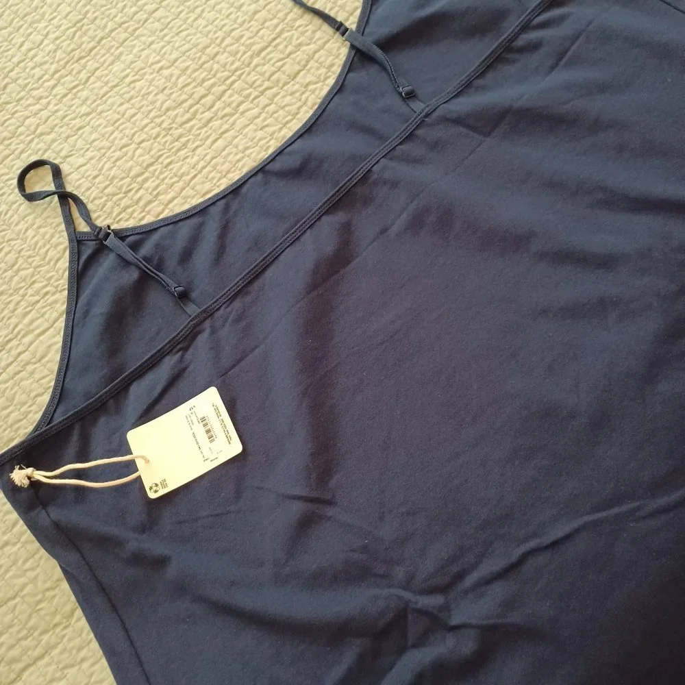 New... Size 2X  Navy Blue Camisole  95% Cotton 5% Sspandex - Picture 3 of 4